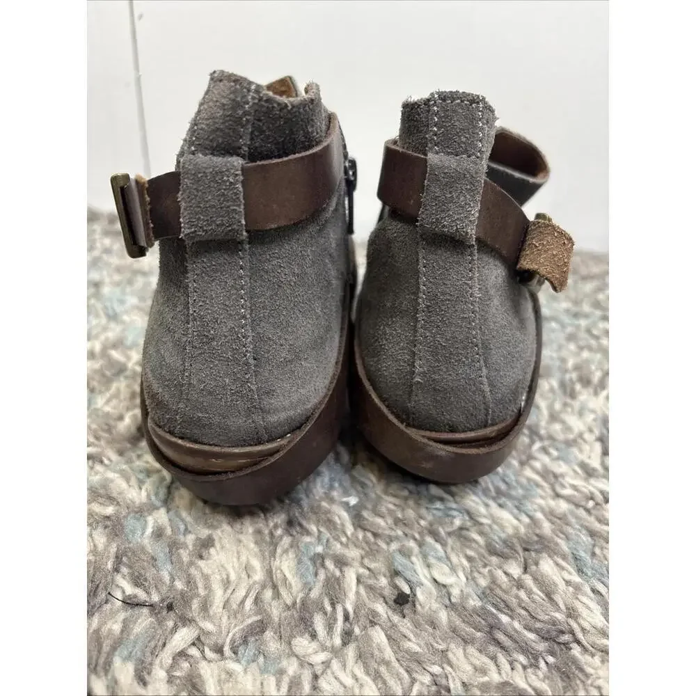 Sixtyseven Boots Womens 36 6 Anthropologie Boho Ankle Side Zip Buckles Leather